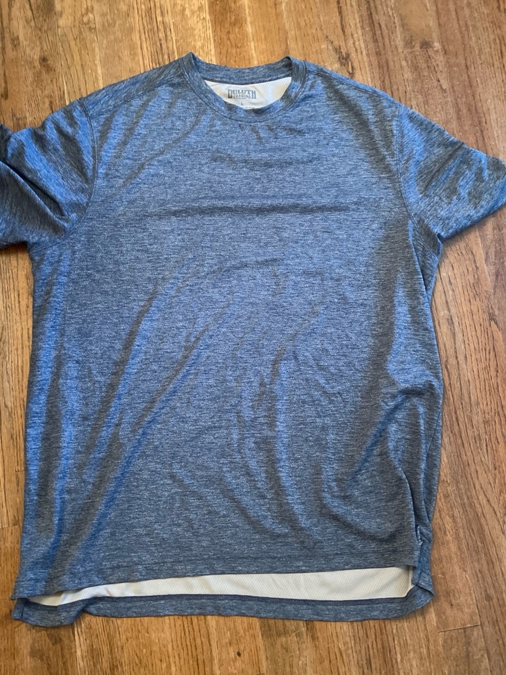 Duluth Trading Co Men's Blue Heather Short Sleeve Performance Tee